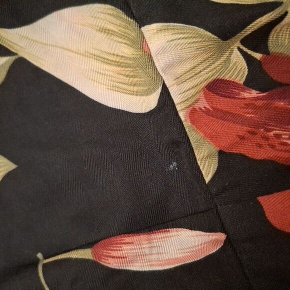 Tommy Bahama Size 12 Black Floral Silk Sleeveless Flowy Tropical Maxi Dress - Picture 6 of 9